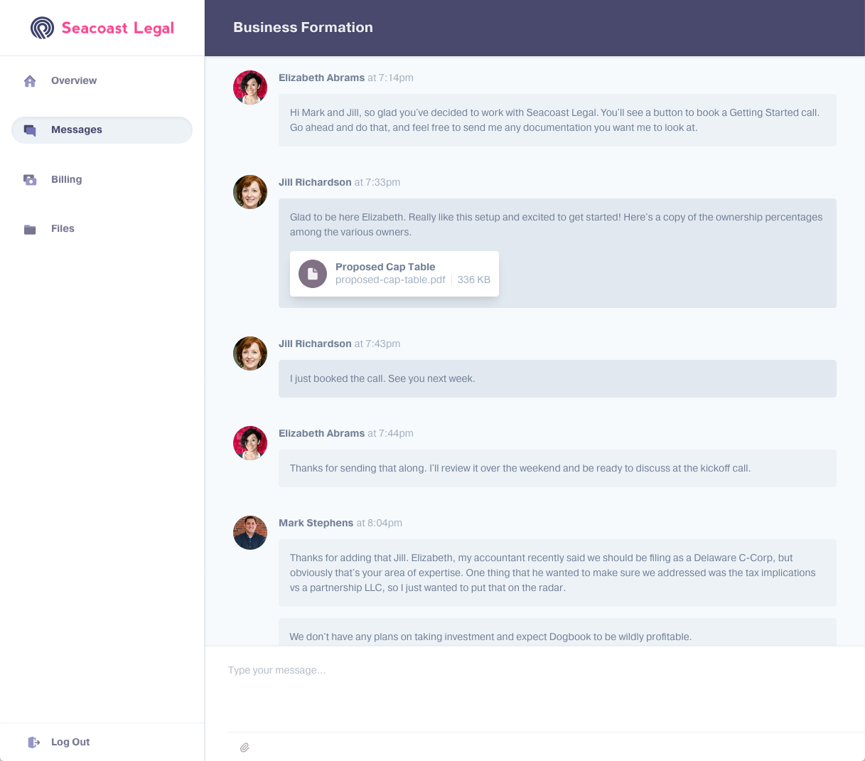 SimpleClient has secure messaging.